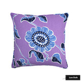 Pillow in Quadrille Alan Campbell Albany Multicolor Multi Blues on Lavender