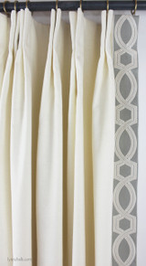 Drapes in Trend 01838T 07 with Samuel & Sons Ogee Embroidered Trim (trim comes in 6 colors)