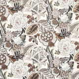 Schumacher Zanzibar Linen Print Ebony & Mocha 173524