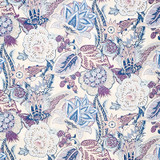 Schumacher Zanzibar Linen Print Roman Shade (shown in Hyacinth-comes in other colors)