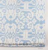 Quadrille China Seas Island Ikat Roman Shade in Kitchen (Shown in Zibby Blue - Comes in many colors)