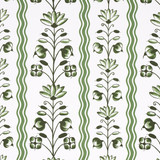 Schumacher Wallpaper Delft Waves Green 5014381