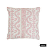 Sister Parish Dolly Pink Pillow (18 X 18) with ivory welt