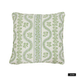 Sister Parish Dolly Lettuce Green Pillow (20 X 20) with self welt