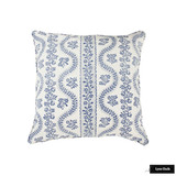 Sister Parish Dolly Blue 22 X 22 Pillow with Welting