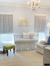 Sister Parish Dolly Custom Drapes-shown in Carolina Blue Linen/Cotton Blend (comes in several colors)