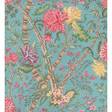 Brunschwig & Fils Luberon Wallpaper Aqua/Multi P8022100.1319.0