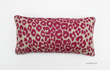 Pillow in Schumacher Iconic Leopard Fuchsia/Natural