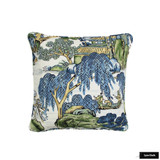  Thibaut Asian Scenic Pillow with Self Welting (Both Sides -shown in Blue Green -comes in six colors)