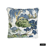 Thibaut Asian Scenic Pillow with Self Welting  (Both Sides -shown in Blue Green -comes in six colors) 2 Pillow Minimum Order