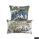  Thibaut Asian Scenic Pillow with Self Welting (Both Sides -shown in Blue Green and Robins Egg -comes in six colors)