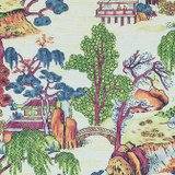  Thibaut Asian Scenic (Coral and Green)