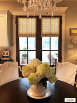 Roman Shades in Sister Parish Dolly Sage (Discontinued Color)