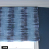 Thibaut Mekong Stripe Custom Roman Shade  (shown in Navy, color discont. -comes in other colors)