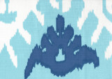 Quadrille Kazak Custom Roman Shade (in New Navy Denim Blue on White 302830C-05W)