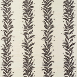  Schumacher Tendril Stripe Sisal Wallpaper Black and Cream 5015562