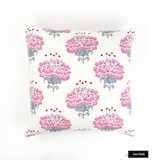 20x20 Knife Edge Pillow in Katie Ridder Peony (Raspberry)