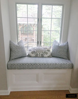 Self Welted Pillows and Cushion in Quadrille Volpi Slate Navy Tint 304045F