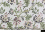 Bennison Tropical Parrot Custom Roman Shade (shown in Faded on Oyster)