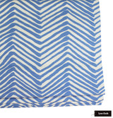 Quadrille Alan Campbell Zig Zag Custom Roman Shade with or without Trim (shown in French Blue on Tint with Samuel & Sons Grosgrain Ribbon Trim in Cobalt) Made To Order