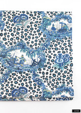 Brunschwig & Fils Chinese Leopard Toile Roman Shades shown in discontinued color, available colors shown in other photos. 