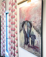 Drapes in Katie Ridder Peony (Raspberry)