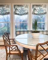 Thibaut Daintree Relaxed Roman Shade in Breakfast Nook - shown in Aqua 