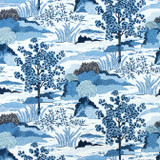 Thibaut Daintree Blue on White F985044