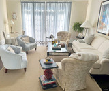 Kravet Dublin Linen Sky 2 and Half Width Drapes 15 Pleats 99 Inch Drapery Rod