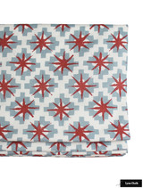 Peter Dunham Starburst Roman Shades in Boys Room (shown in North Blue Blue 111STB01-comes in other colors)