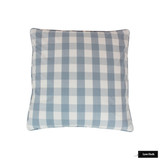 Pillow with self welting in Camden Check in Sky