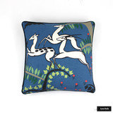 Schumacher Antelopes Custom Pillows in Cobalt 