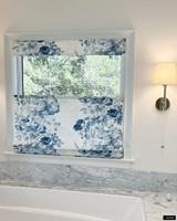 Top Down Bottom Up Roman Shade in Schumacher Boughton House Porcelain 175790