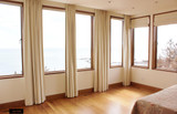 Bedroom Drapes and Roman Shades  Kravet Dublin Linen in Cream 32344.111