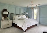 Drapes Dublin Linen Bleach with Samuel & Sons Mireille Porcelain Trim 
