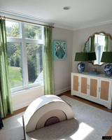 Brunschwig & Fils Les Touches Reverse Custom Drapes