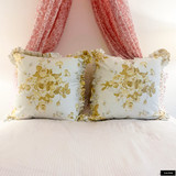 Sister Parish Circe Chintz Yellow 26 X 26 Pillows with 2" Ruffle