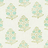 Schumacher Aditi Hand Blocked Print Green 179361