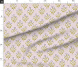 Spoonflower Campbell Bloom by Whitney English Custom Roman Shade with Scallop Bottom (shown in Lavender Pear - comes in many colors)