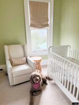 Schumacher Woodperry (Pink) Relaxed Roman Shade