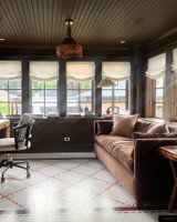 Kravet Dublin Linen Relaxed Roman Shades in Cream