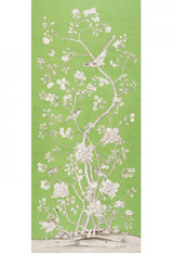 Schumacher Mary McDonald Chinois Palais Drapes in Lettuce