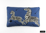 Scalamandre Zebras Denim Blue 16 X 26 Pillow