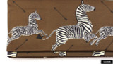 Double Wide Roman Shade in Scalamandre Zebras Safari Brown