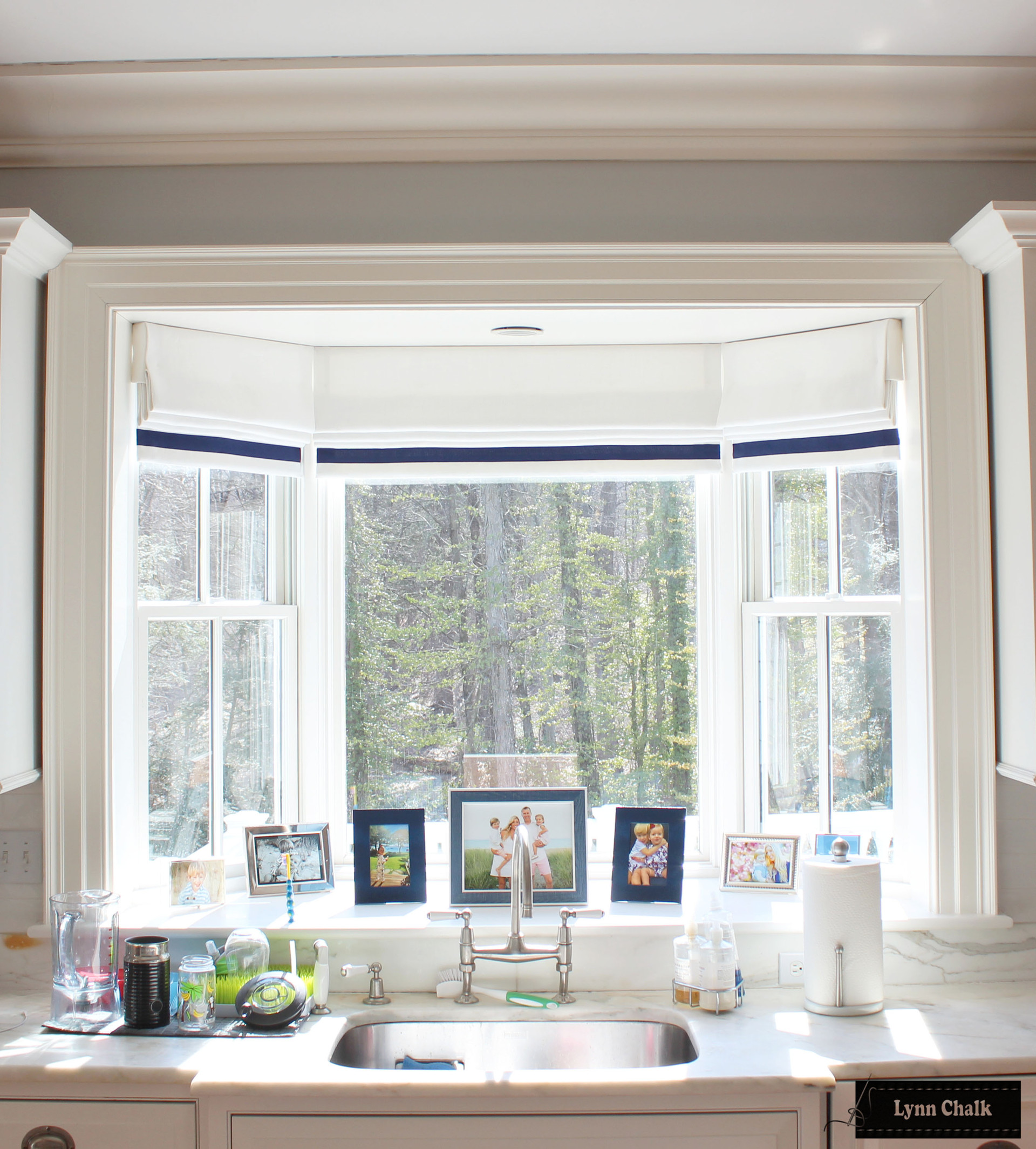 Roman Shades with Samuel & Sons Grosgrain Ribbon Trim