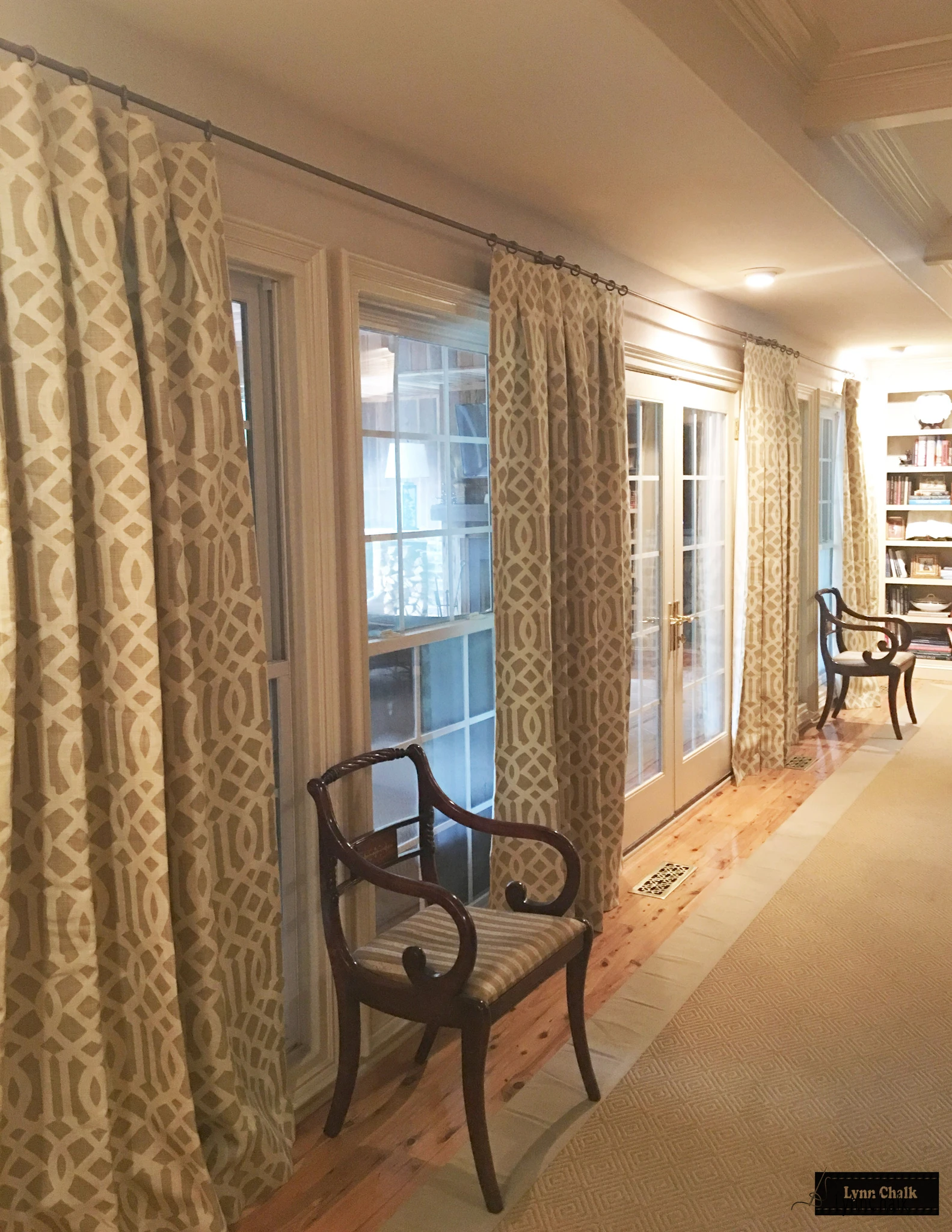 Schumacher Imperial Trellis Custom Drapes