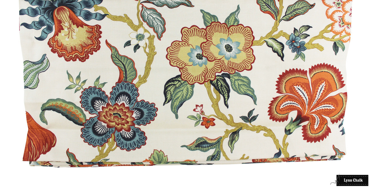 Schumacher Celerie Kemble Hothouse Flowers Roman Shades
