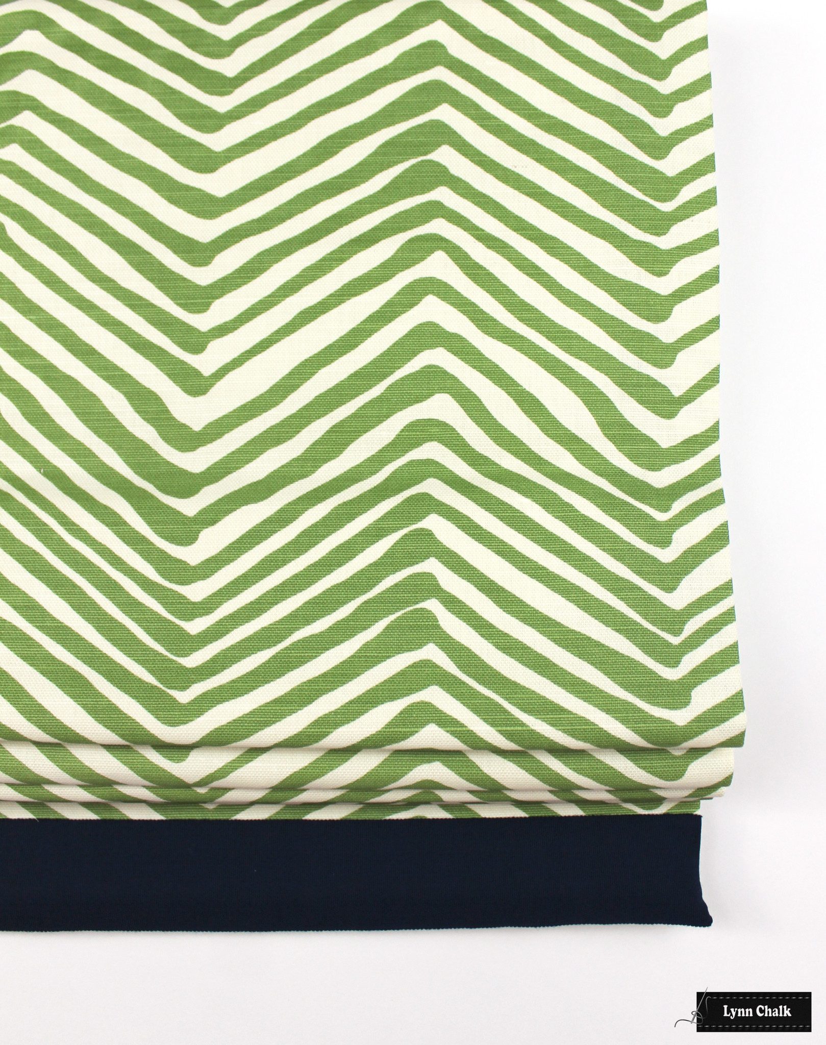 Quadrille Alan Campbell Zig Zag Custom Roman Shade with or without
