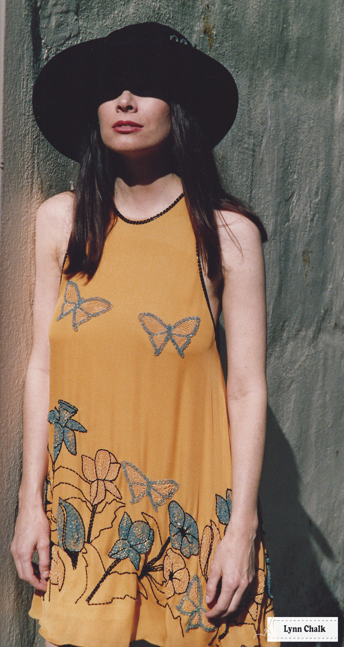 One-of-a-kind Hand Beaded Silk Dresses by Lynn Chalk