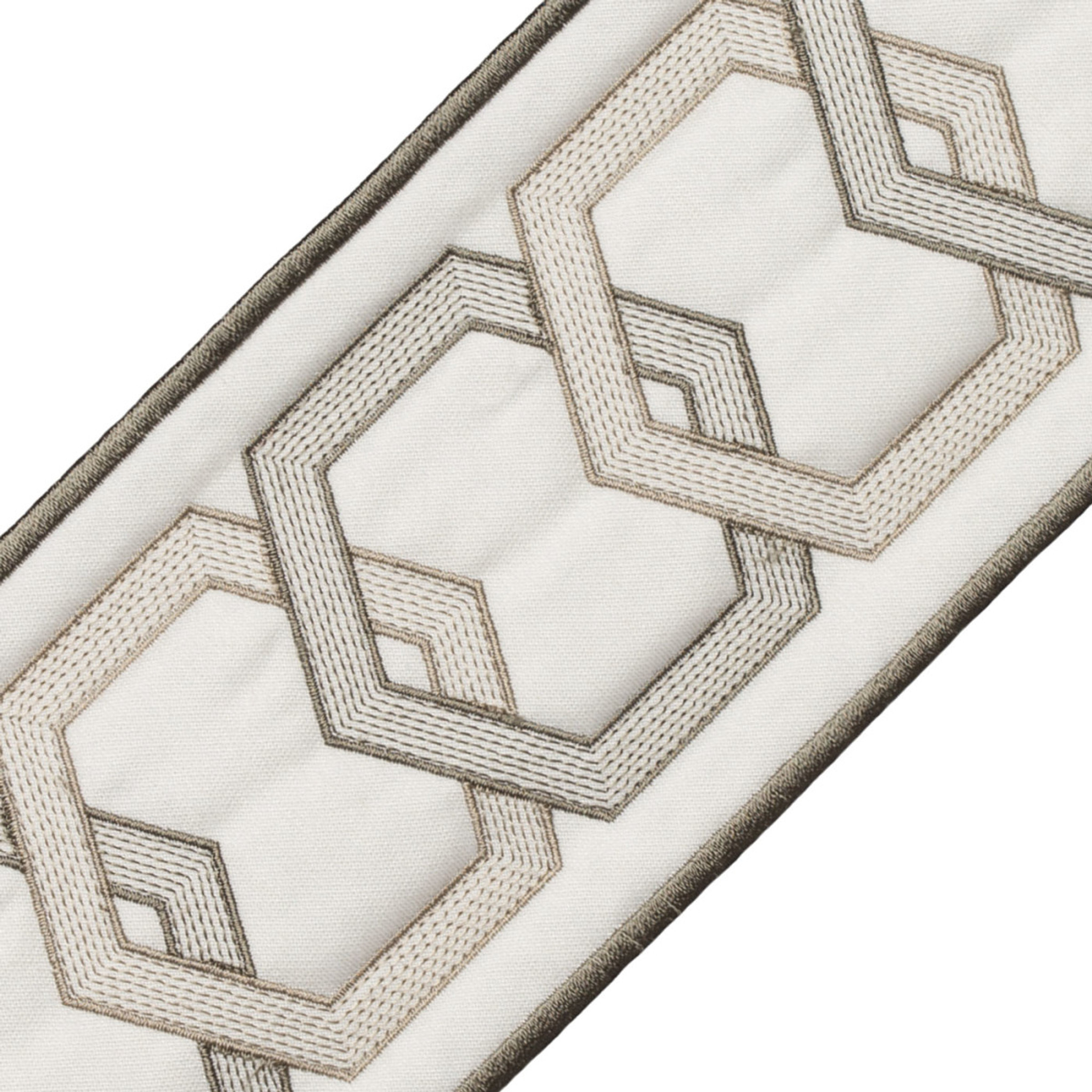 Schumacher Kenmare Linen Custom Drapes in White with Samuel